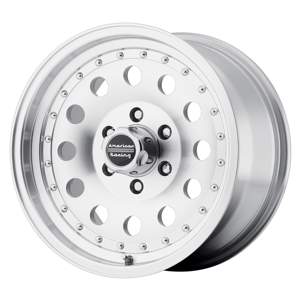 16X10 American Racing AR62 OUTLAW II RIMS - MACHINED W/ CLEAR COAT 8X165.1