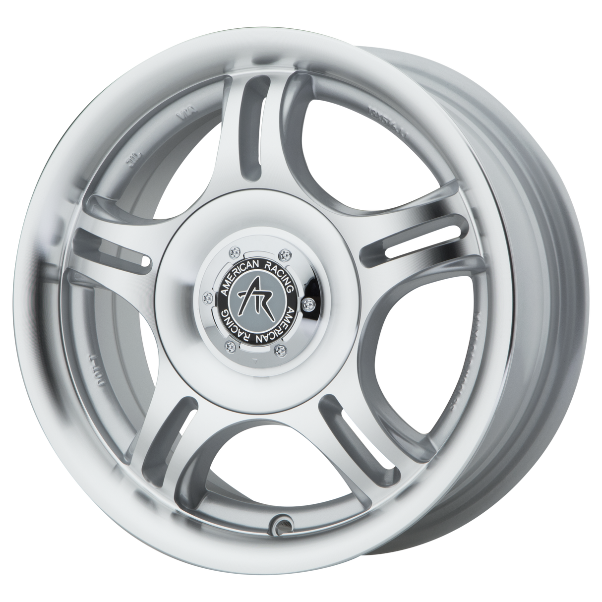 18X8 American Racing AR95T MACHINED W/ CLEAR COAT 6X132