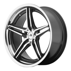 20X10 Adventus AVS-1 MATTE BLACK MILLED W/ SS LIP 5X120