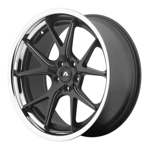 20X10.5 Adventus AVS-3 MATTE BLACK MILLED W/ SS LIP 5X114.3