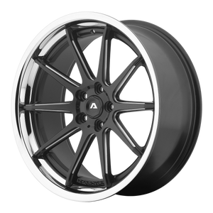 22X9 Adventus AVS-4 SATIN BLACK MILLED W/ SS LIP 5X130