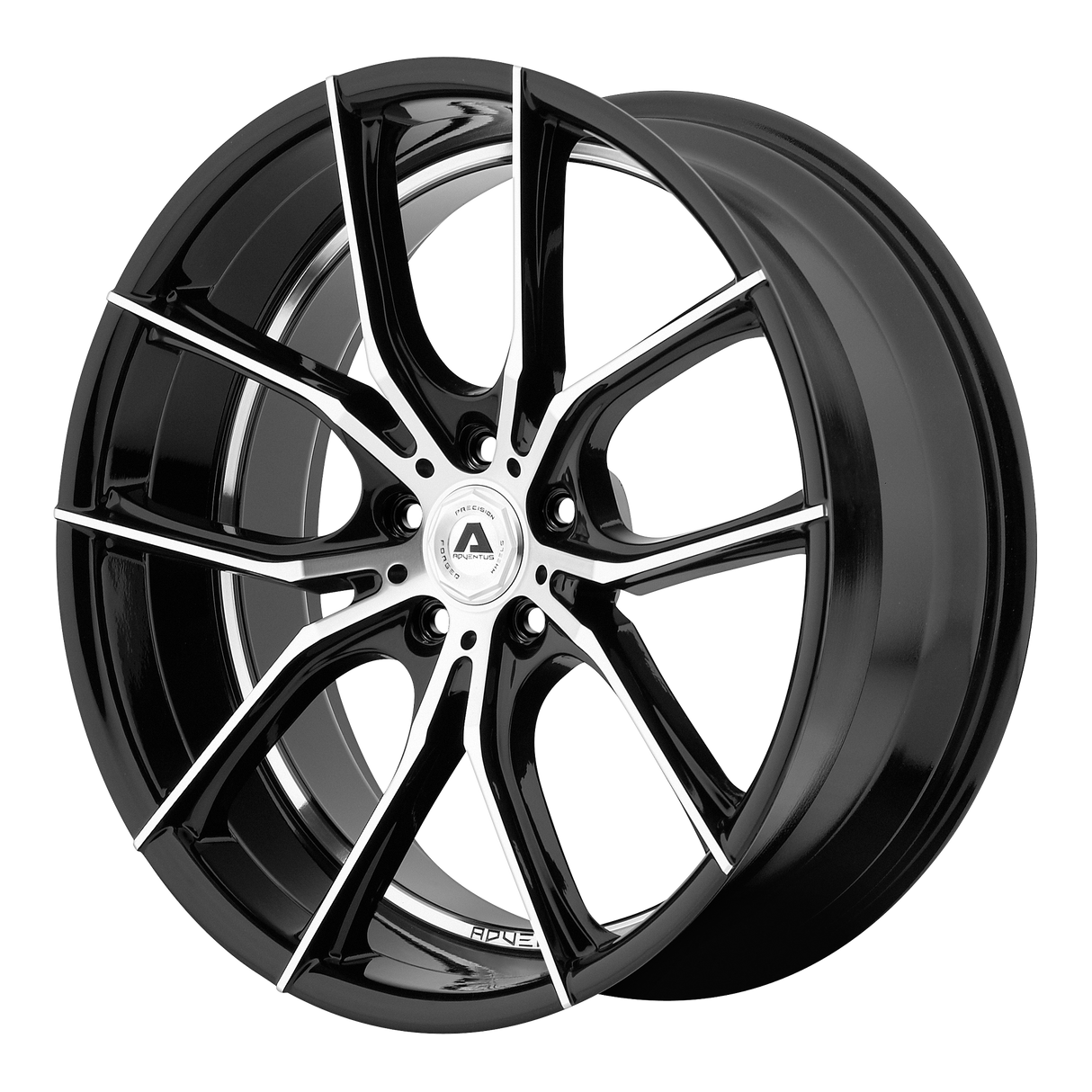 20X10 Adventus AVX-6 GLOSS BLACK MACHINED 5X114.3