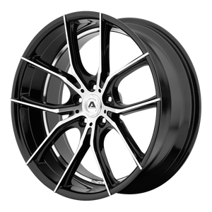 20X10 Adventus AVX-6 GLOSS BLACK MACHINED 5X114.3