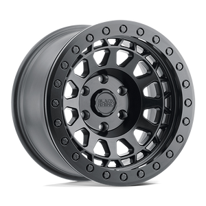 17" Black Rhino Hard Alloys PRIMM BEADLOCK MATTE BLACK W/ BLACK BOLTS 6X135