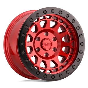 17X8.5 Black Rhino Hard Alloys PRIMM BEADLOCK CANDY RED W/ BLACK RING 5X114.3