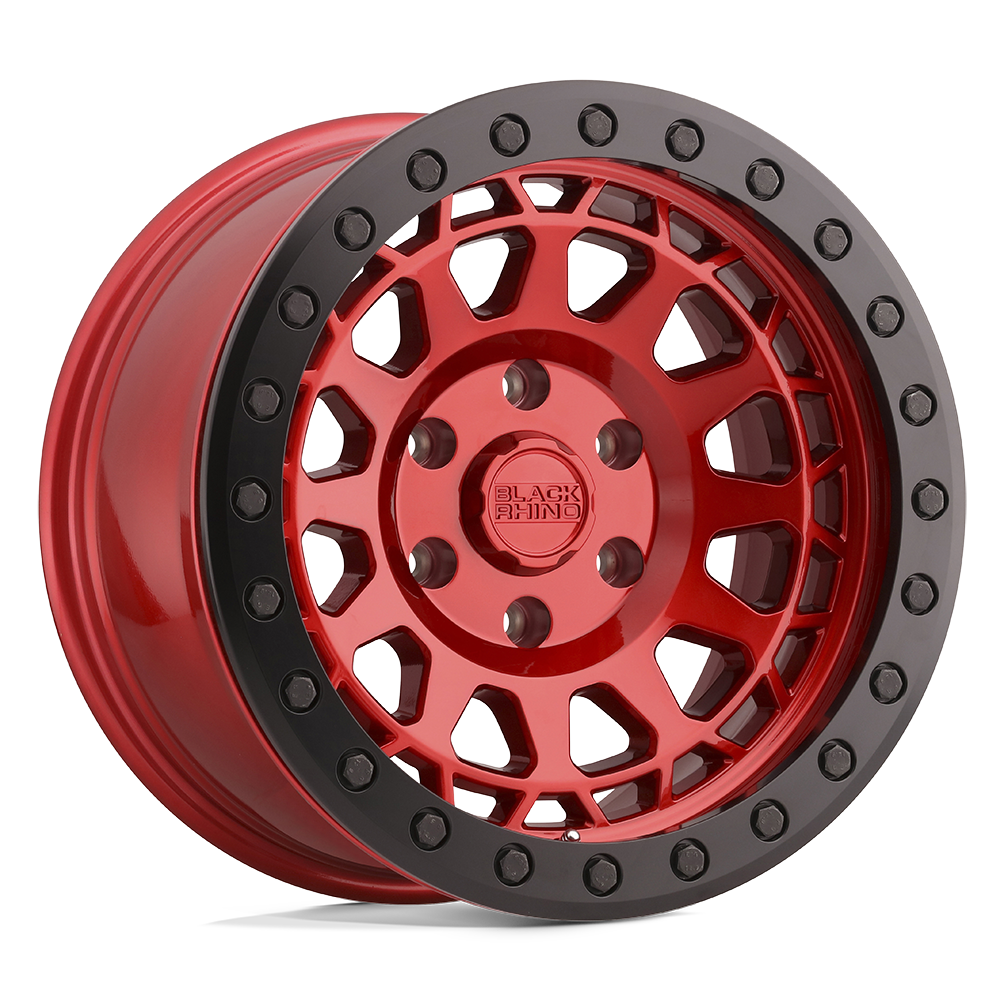 17" Black Rhino Hard Alloys PRIMM BEADLOCK CANDY RED W/ BLACK RING 5X114.3