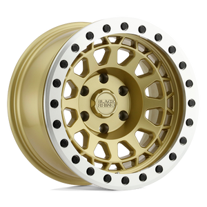 17" Black Rhino Hard Alloys PRIMM BEADLOCK MATTE GOLD W/ MACHINED RING 6X139.7