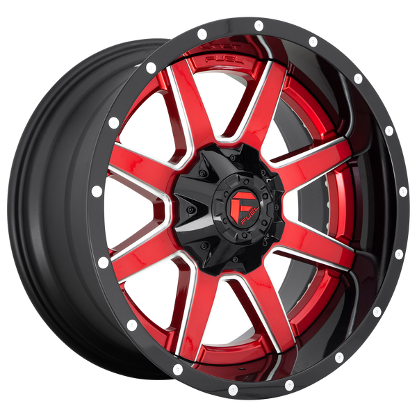20X10 Fuel 1PC D250 MAVERICK RIMS - GLOSS RED 8X180