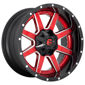 22X12 Fuel 1PC D250 MAVERICK RIMS - GLOSS RED 8X180