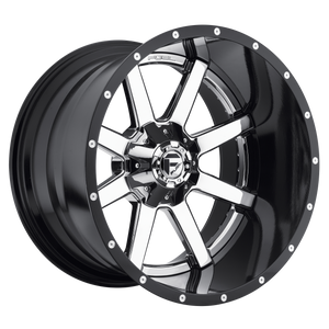 24X12 Fuel 1PC D260 MAVERICK RIMS - CHROME PLATED 8X180