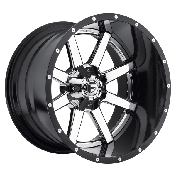 24X12 Fuel 1PC D260 MAVERICK RIMS - CHROME PLATED 8X180