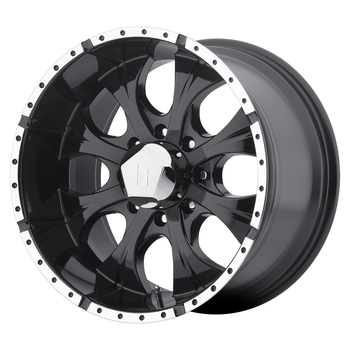 17X9 Helo HE791 MAXX GLOSS BLACK MACHINED 8X165.1