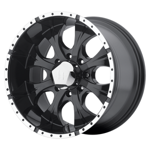 17X9 Helo HE791 MAXX GLOSS BLACK MACHINED 8X165.1