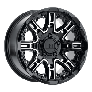 20" Level 8 SLINGSHOT GLOSS BLACK W/ MACHINED FACE 6X139.7