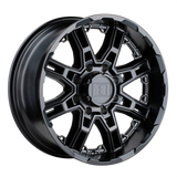 16X8.5 Level 8 SLINGSHOT MATTE BLACK 6X135