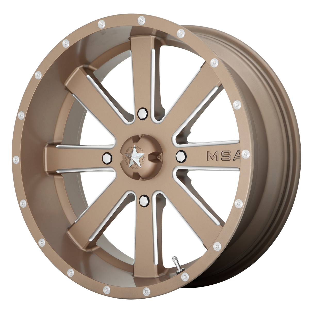 22X7 MSA Offroad Wheels M34 FLASH BRONZE MILLED 4X156