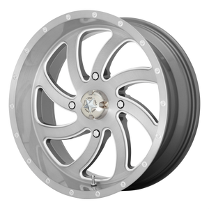 22X7 MSA Offroad Wheels M36 SWITCH BRUSHED TITANIUM 4X156
