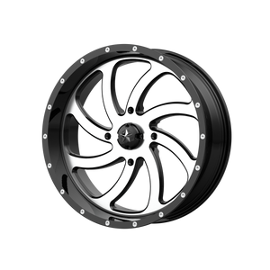 22X7 MSA Offroad Wheels M36 SWITCH MACHINED GLOSS BLACK 4X137