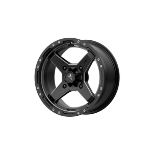 16X7 MSA Offroad Wheels M39 CROSS SATIN BLACK W/ TITANIUM TINT 4X137