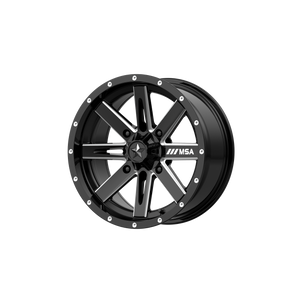 18X7 MSA Offroad Wheels M41 BOXER GLOSS BLACK MILLED 4X137