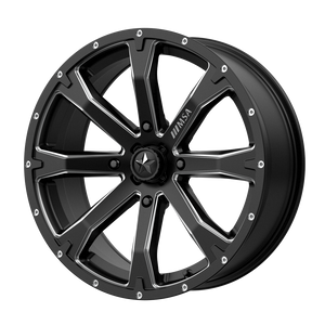 20X7 MSA Offroad Wheels M42 BOUNTY SATIN BLACK MILLED 4X137