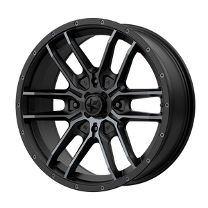 15X7 MSA Offroad Wheels M43 FANG SATIN BLACK W/ TITANIUM TINT 4X156