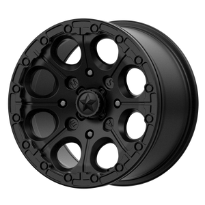 15X7 MSA Offroad Wheels M44 CANNON BEADLOCK SATIN BLACK 4X110