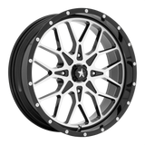 20X7 MSA Offroad Wheels M45 PORTAL GLOSS BLACK MACHINED 4X156