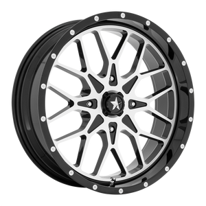 14X7 MSA Offroad Wheels M45 PORTAL GLOSS BLACK MACHINED 4X137