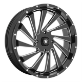 18X7 MSA Offroad Wheels M46 BLADE GLOSS BLACK MILLED 4X156