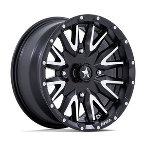 14X7 MSA Offroad Wheels M49 CREED MATTE BLACK MACHINED 4X110
