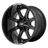 17X9 Moto Metal MO970 G-BLK MILL SPOKE MOTO LIP 6X135