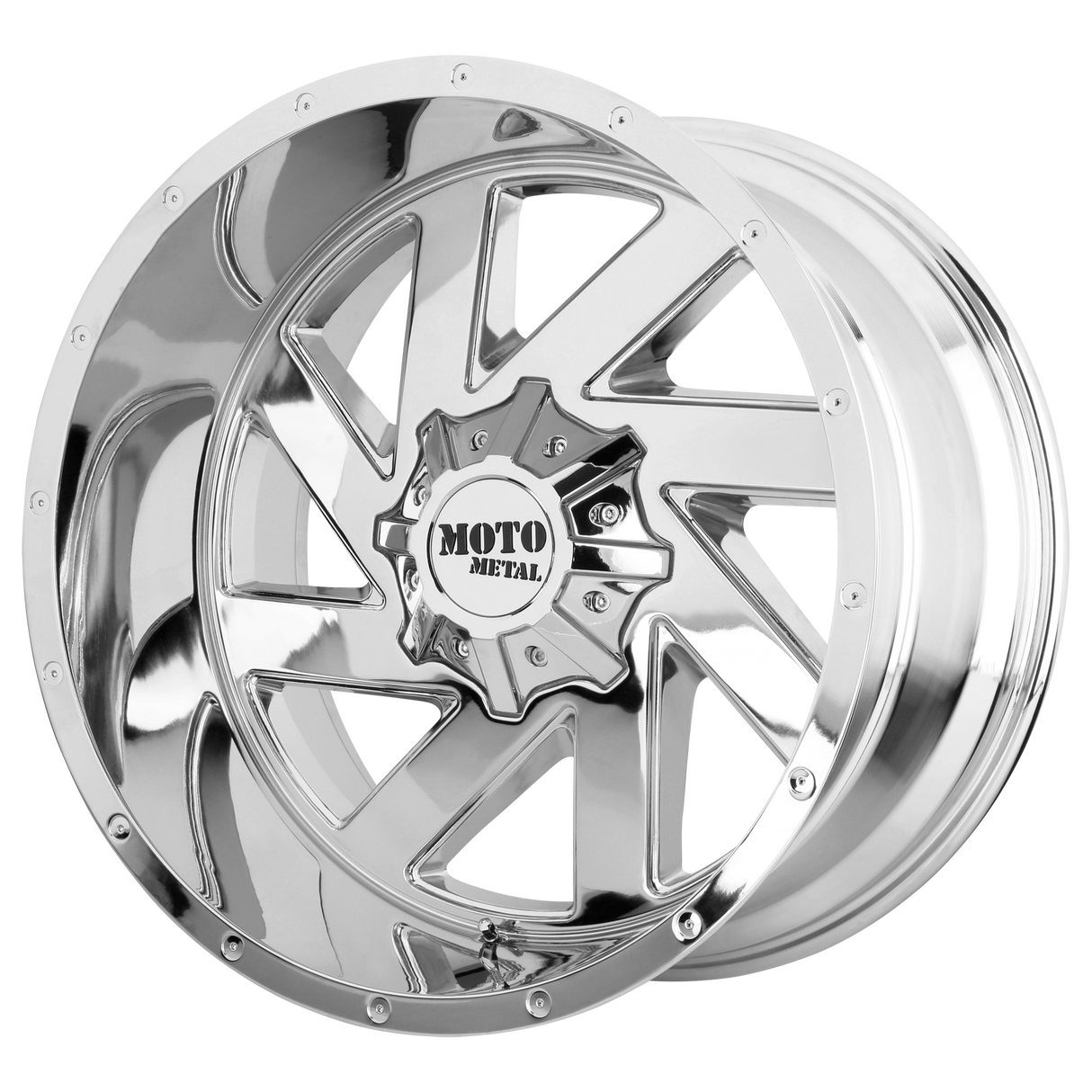22X10 Moto Metal MO988 MELEE CHROME 8X165.1