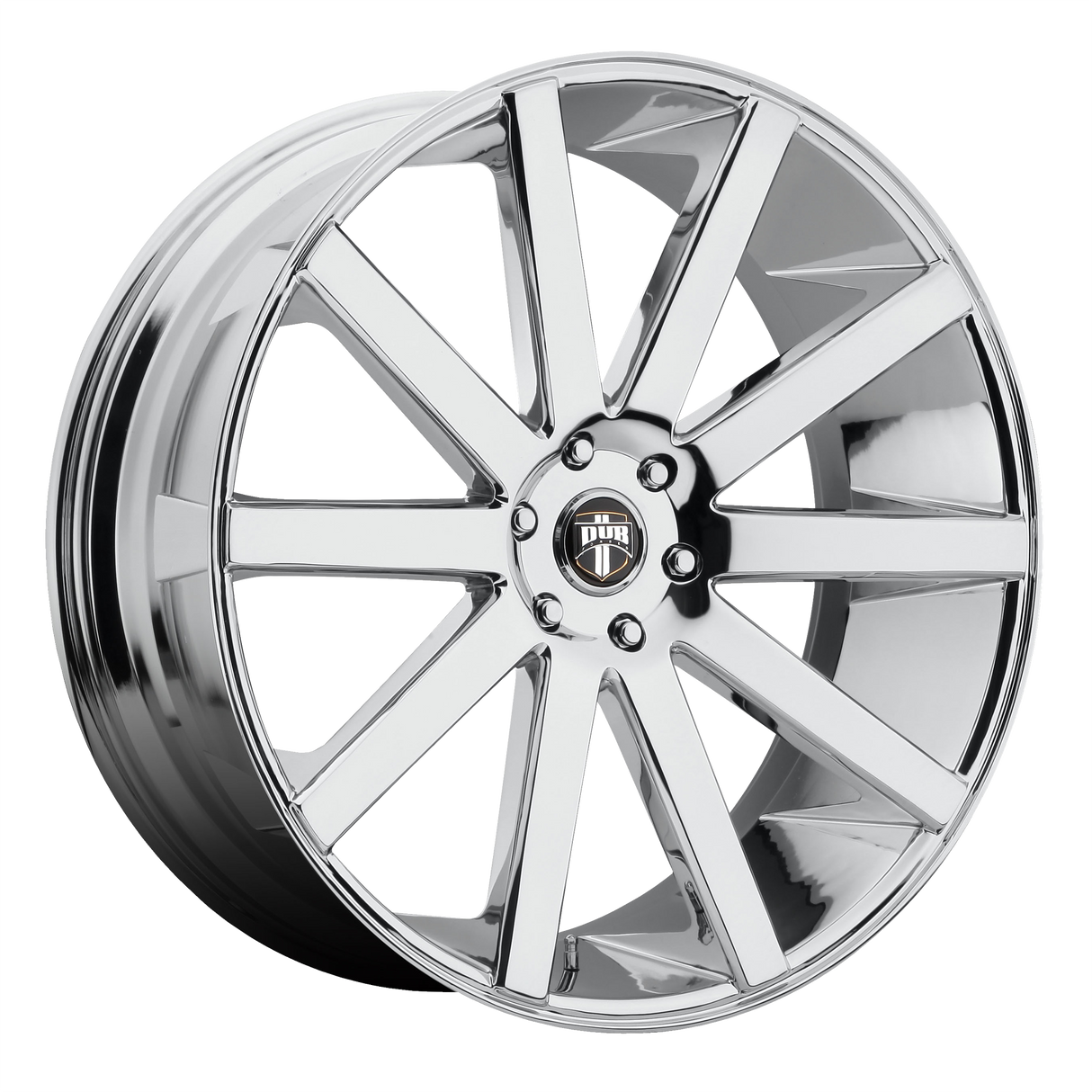 28X10 DUB 1PC S005 CHROME PLATED 6X135