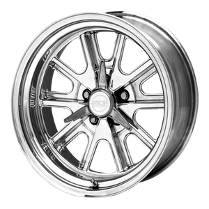 17X8 American Racing Vintage VN427 SHELBY COBRA TWO-PIECE POLISHED 5X120.65