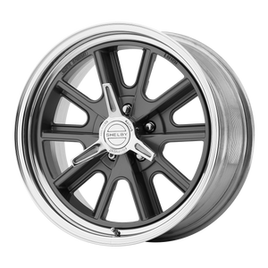 18X8 American Racing Vintage VN407 COBRA TWO-PC MAG GRAY POLISH BARREL 5X114.3