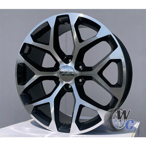 22” Wheels Fit GMC C2500 1988–2000 |  OE Style Rims |  Gloss Black Machined Face |  Set of 4