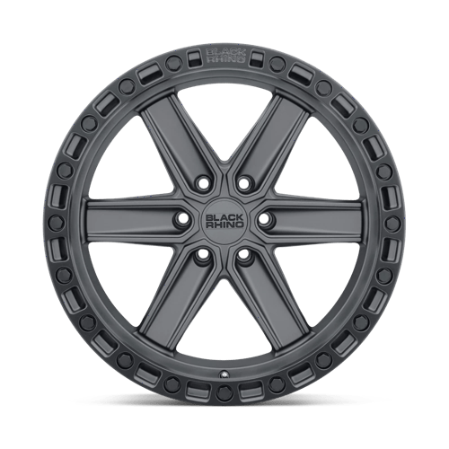 20X9.5 Black Rhino Hard Alloys HENDERSON GUN BLACK W/ BLACK RING 6X135