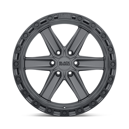 20" Black Rhino Hard Alloys HENDERSON GUN BLACK W/ BLACK RING 6X135
