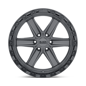 20" Black Rhino Hard Alloys HENDERSON GUN BLACK W/ BLACK RING 6X135