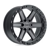 20X9.5 Black Rhino Hard Alloys HENDERSON GUN BLACK W/ BLACK RING 6X135