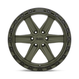 17X9 Black Rhino Hard Alloys HENDERSON OLIVE DRAB GREEN W/ BLACK RING 6X135