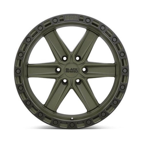 20" Black Rhino Hard Alloys HENDERSON OLIVE DRAB GREEN W/ BLACK RING 6X139.7