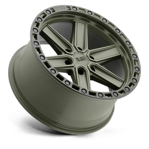 20X9.5 Black Rhino Hard Alloys HENDERSON OLIVE DRAB GREEN W/ BLACK RING 6X139.7