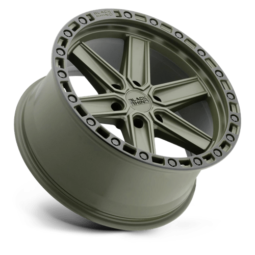17" Black Rhino Hard Alloys HENDERSON OLIVE DRAB GREEN W/ BLACK RING 6X135