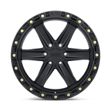 20X9.5 Black Rhino Hard Alloys HENDERSON MATTE BLACK W/ BRASS BOLTS 6X139.7