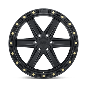 20" Black Rhino Hard Alloys HENDERSON MATTE BLACK W/ BRASS BOLTS 6X139.7