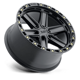 20X9.5 Black Rhino Hard Alloys HENDERSON MATTE BLACK W/ BRASS BOLTS 6X139.7