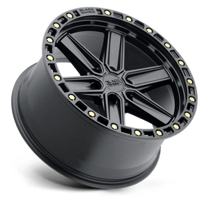 20X9.5 Black Rhino Hard Alloys HENDERSON MATTE BLACK W/ BRASS BOLTS 6X139.7