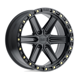 20" Black Rhino Hard Alloys HENDERSON MATTE BLACK W/ BRASS BOLTS 6X139.7
